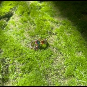 Rainbow stud earrings